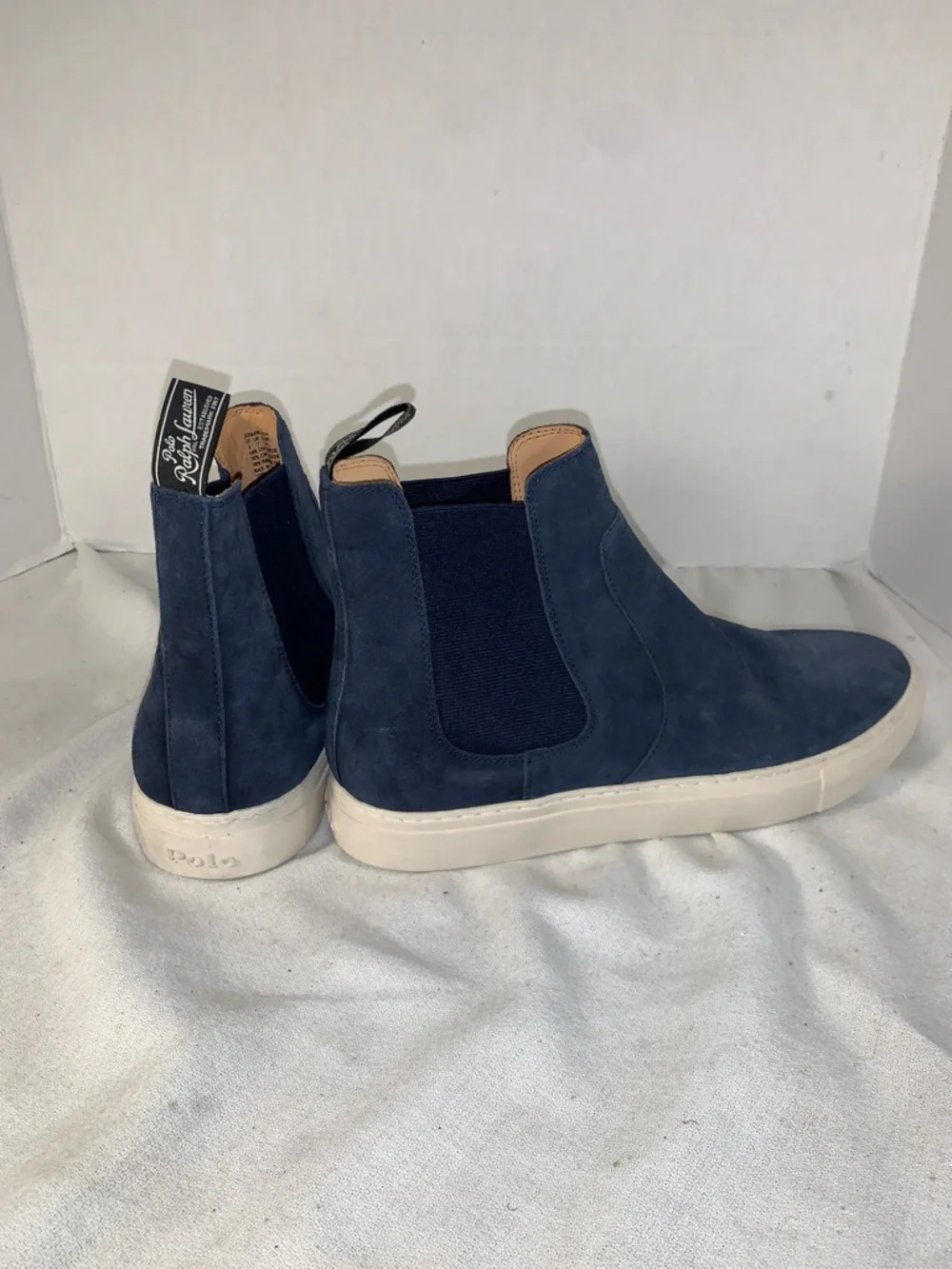 Polo by Ralph Lauren Navy Suede Chukka Slip-On Boots